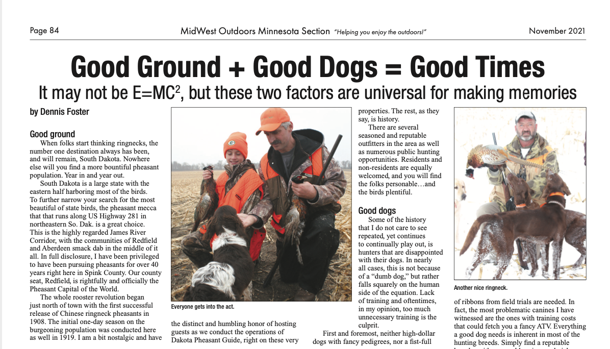 Good Ground + Good Dogs = Good Time