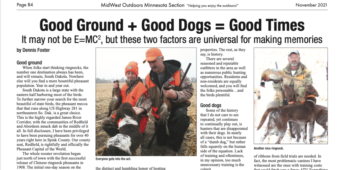 Good Ground + Good Dogs = Good Time